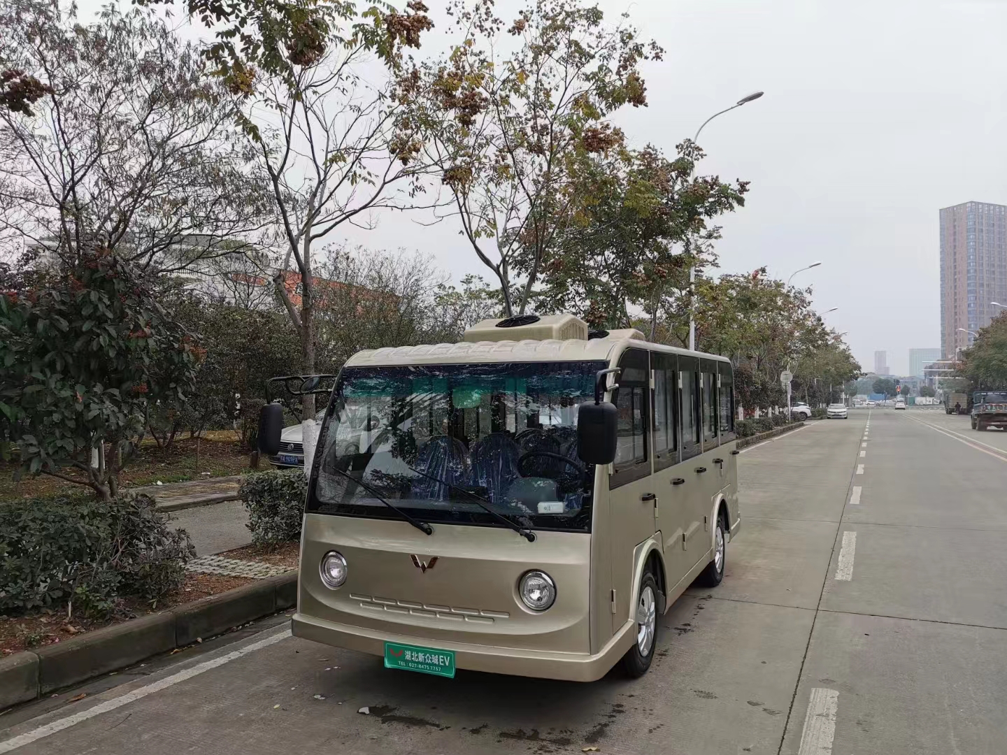 双空调封闭式电动观光车