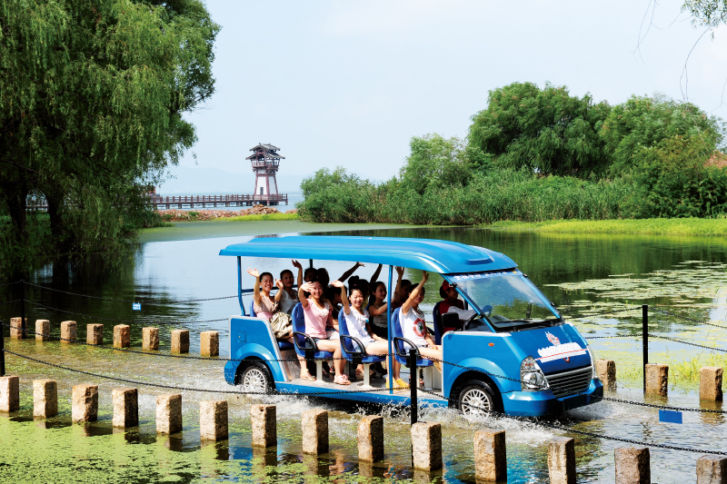 电动观光车交车-某景区交车照