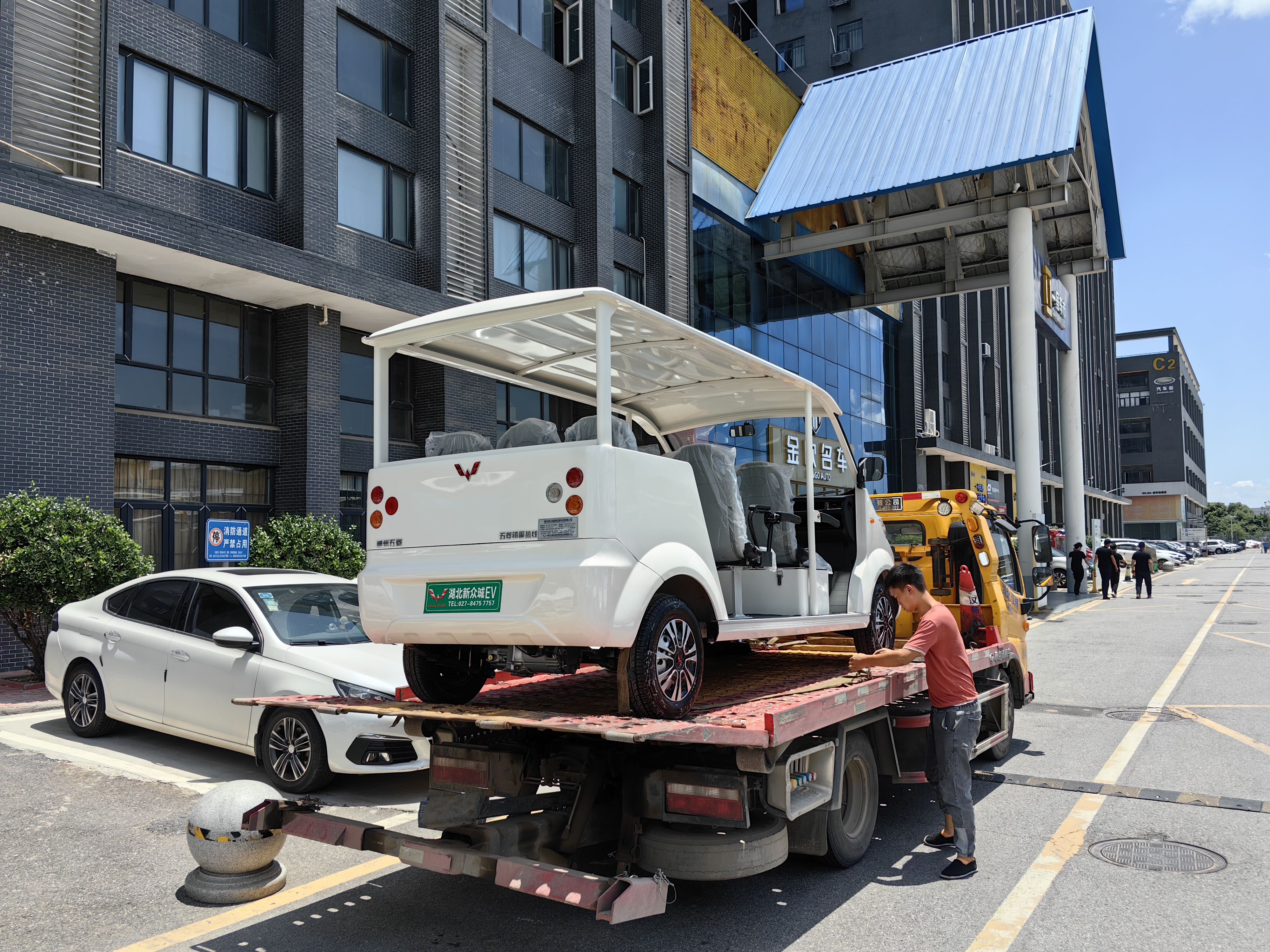 近期某房地产公司采购电动观车交车照