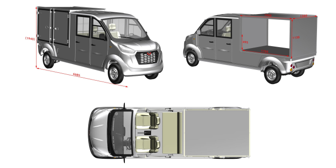 5座电动厢式货车 WLDM11