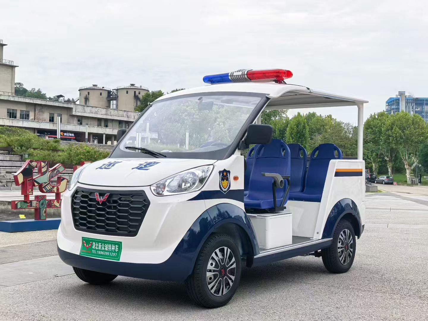五菱5座敞开式电动巡逻车的特点