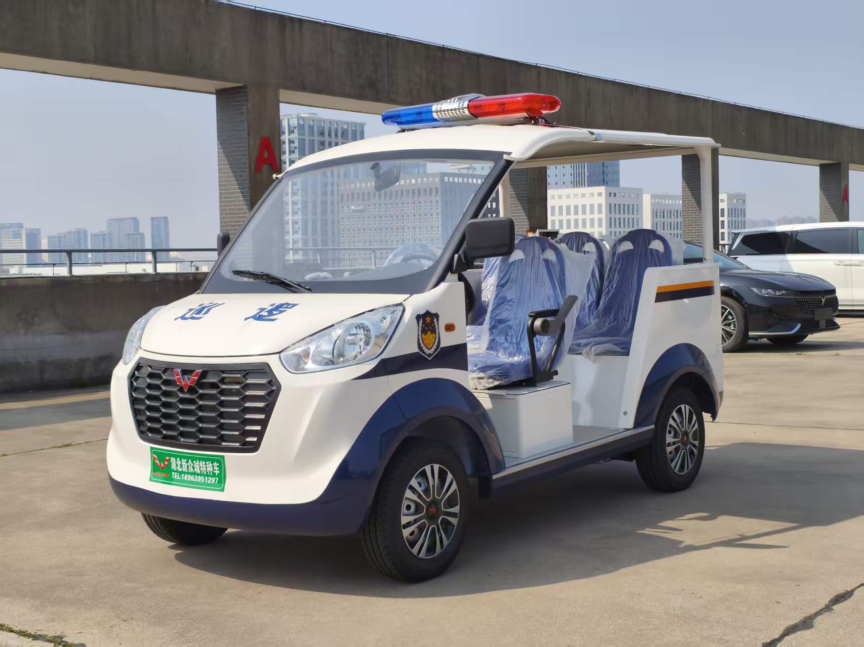 五菱5座敞开式电动巡逻车的优势